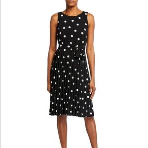 Classic polka dot dress with tie waist